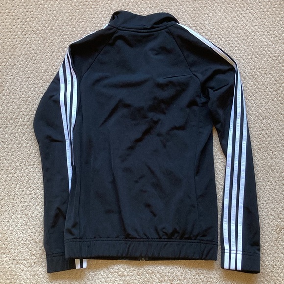 Adidas Black Track Jacket with White Stripes - Picture 4 of 4